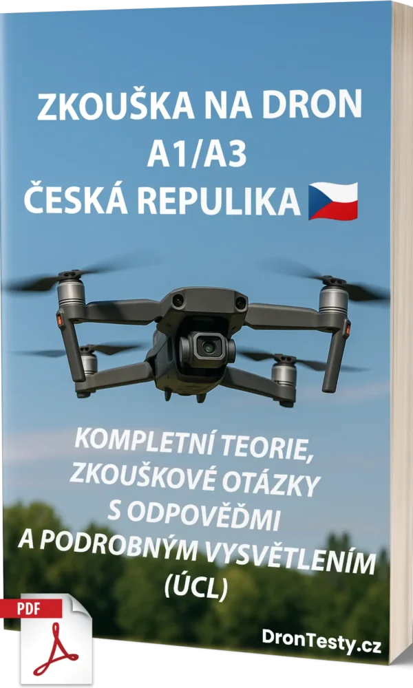 Zkouška na dron A1/A3 Česko – Kompletní teorie, 500+ otázek ve stylu zkoušky a odpovědí s podrobným vysvětlením - Obrázek 1