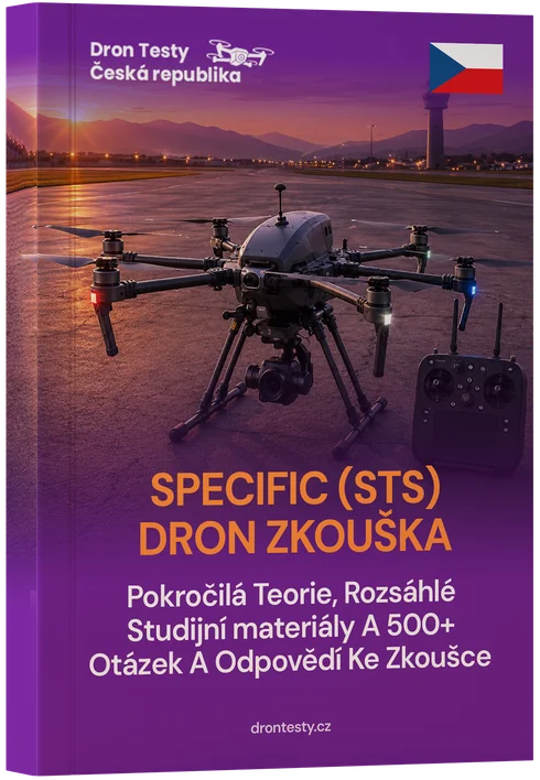 Specifická (Specific) Kategorie Zkouška na Dron Česko – Expertní Teorie, Rozsáhlé Studijní Materiály & 400+ Otázek a Odpovědí ve stylu zkoušky